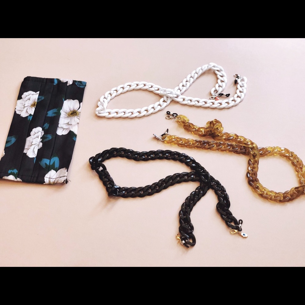 The charm offensive Acrylic mask chains 😷🧿📿